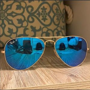 Rayban Blue Flash Aviator Polorized